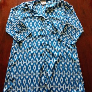 Anthropologie ikat print shirt dress